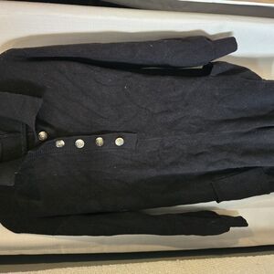 Temu Elegant Black Sweater with Silver Buttons